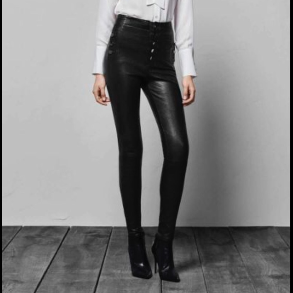 SOLD: J Brand Natasha High Waist Leather Pants-27
